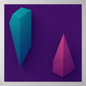 Architectural 3D Geometric Textured Wallpaper Poster (Voorkant)