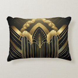 Architectural Art Deco Accent Kussen