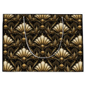 Architectural Art Deco | Black Gold Luxe Gift Bag Groot Cadeauzakje (Voorkant)