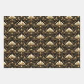 Architectural Art Deco | Black Gold Luxe Inpakpapier Vel (Voorkant 2)