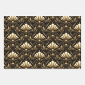 Architectural Art Deco | Black Gold Luxe Inpakpapier Vel (Voorkant)