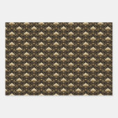 Architectural Art Deco | Black Gold Luxe Inpakpapier Vel (Voorkant 3)