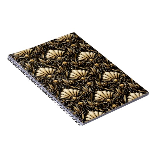 Architectural Art Deco | Classic Black Gold Notitieboek (Rechterzijde)