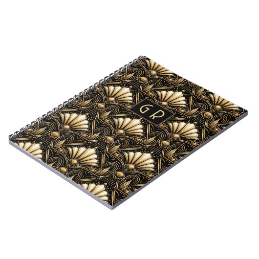 Architectural Art Deco | Custom Initials Notitieboek (Linkerzijde)