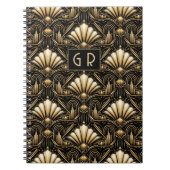 Architectural Art Deco | Custom Initials Notitieboek (Voorkant)