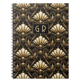 Architectural Art Deco | Custom Initials Notitieboek