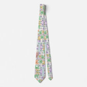 Architectural Blueprint Pattern Men's Neck Tie Stropdas (Voorkant)