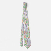 Architectural Blueprint Pattern Men's Neck Tie Stropdas (Achterkant)
