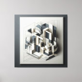Architectural Depth Matrix Canvas Afdruk (Voorkant)