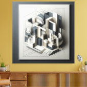 Architectural Depth Matrix Canvas Afdruk (Insitu (Woonkamer))