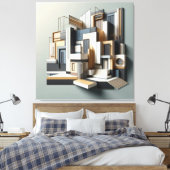 Architectural Facade Abstraction Canvas Afdruk (Insitu (Slaapkamer))