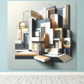 Architectural Facade Abstraction Canvas Afdruk (Insitu (Houten vloer))