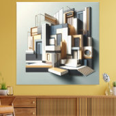 Architectural Facade Abstraction Canvas Afdruk (Insitu (Woonkamer))