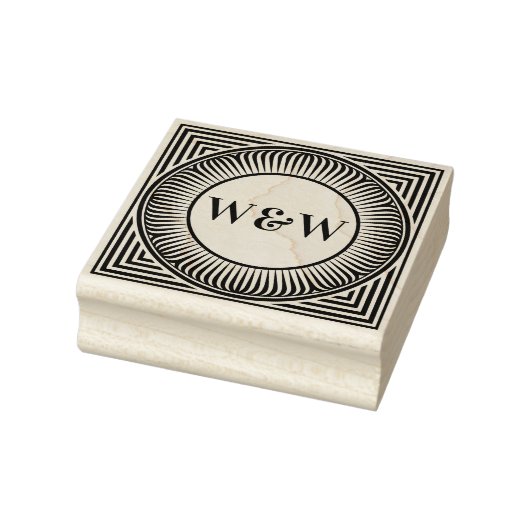 Architectural Geometric Monogram Art Stamp Rubberstempel (Stempel)