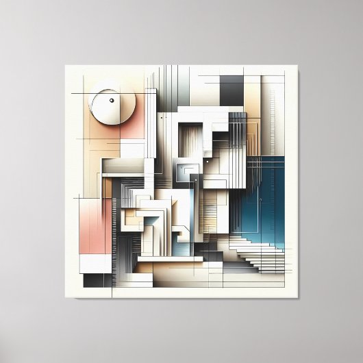 Architectural Geometry Construct Canvas Afdruk (Voorkant)