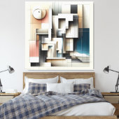 Architectural Geometry Construct Canvas Afdruk (Insitu (Slaapkamer))