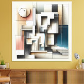 Architectural Geometry Construct Canvas Afdruk (Insitu (Woonkamer))