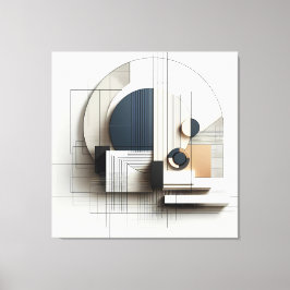 Architectural Line Composition Canvas Afdruk