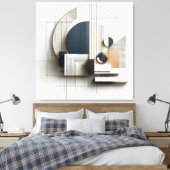 Architectural Line Composition Canvas Afdruk (Insitu (Slaapkamer))