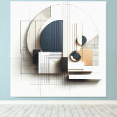Architectural Line Composition Canvas Afdruk (Insitu (Houten vloer))