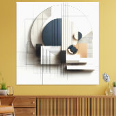 Architectural Line Composition Canvas Afdruk (Insitu (Woonkamer))