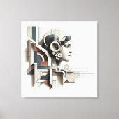 Architectural Line Profile Canvas Afdruk (Voorkant)