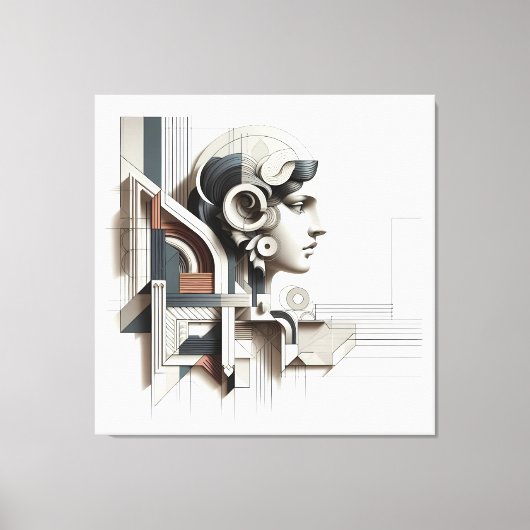 Architectural Line Profile Canvas Afdruk (Voorkant)