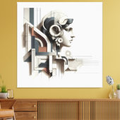 Architectural Line Profile Canvas Afdruk (Insitu (Woonkamer))