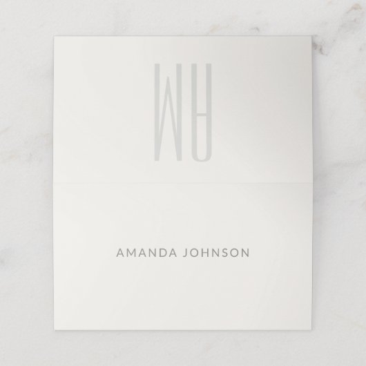 Architectural Minimal Wedding Plaatskaartje (Buitenkant ongevouwen)