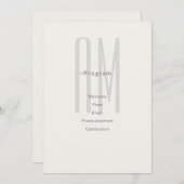 Architectural Monogram Wedding Program Card Programmakaart (Voorkant / Achterkant)