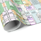 Architectural Multistory Building Floor Layout  Cadeaupapier (Rol Hoek)