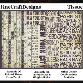 Architectural New York Typography FB4 Decoupage Tissuepapier