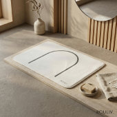 Architectural Off-White Fine Line Japandi Minimali Badmat