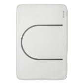 Architectural Off-White Fine Line Japandi Minimali Badmat (Voorkant Verticaal)