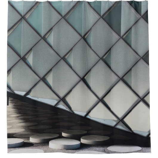 Architectural photography of concrete wall douchegordijn (Voorkant)