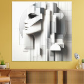 Architectural Profile/ Architektonisches Profi Canvas Afdruk (Insitu (Woonkamer))