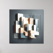 Architectural Relief Structure Canvas Afdruk (Voorkant)