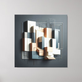 Architectural Relief Structure Canvas Afdruk