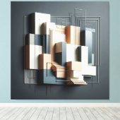 Architectural Relief Structure Canvas Afdruk (Insitu (Houten vloer))