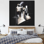 Architectural Sculpted Profile Canvas Afdruk (Insitu (Slaapkamer))