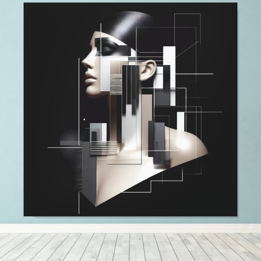 Architectural Sculpted Profile Canvas Afdruk (Insitu (Houten vloer))