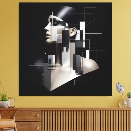 Architectural Sculpted Profile Canvas Afdruk (Insitu (Woonkamer))