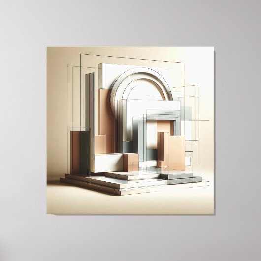 Architectural Sculptural Form Canvas Afdruk (Voorkant)