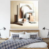 Architectural Sculptural Form Canvas Afdruk (Insitu (Slaapkamer))