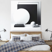 Architectural Stillness in Monochrome Canvas Afdruk (Insitu (Slaapkamer))