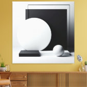 Architectural Stillness in Monochrome Canvas Afdruk (Insitu (Woonkamer))