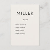 Architectural Wedding Details Timeline Informatiekaartje (Achterkant)
