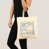 Architecturale achtergrond tote bag (Voorkant (product))