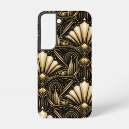Architecturale Art Deco | Zwart Goud Luxe - Samsung Galaxy Hoesje