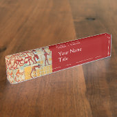 ARCHITECTURALE BOUWNIJVERHEID rood geel sinaasappe Naambordje (Zijkant)